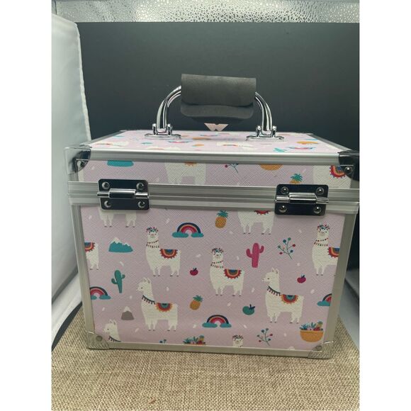 NEW RAINBOW ALPACA PATTERN JEWELRY MAKEUP CASE 82Z GIRLS - Picture 4 of 13